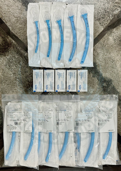 Kit 5 Cánulas Nasofaríngeas Con Conector p/ BVM